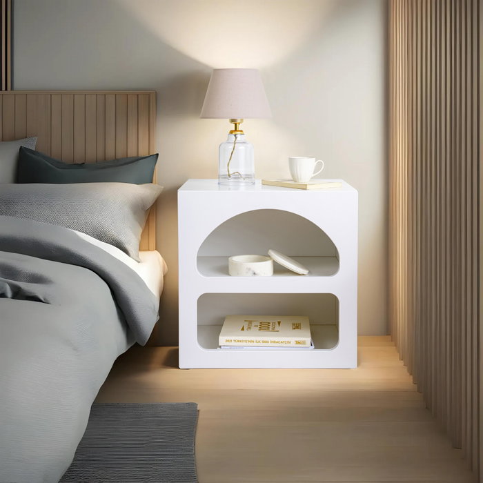 Hanah Home Lorin Mesita de Noche Blanca Hanah Home Lorin Mesita de Noche Blanca